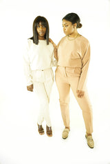 Monochromatic, 2pc pant & top set, Trouser, top, khaki, camel, chic, fall fashion, transitional piece, monochromatic outfit, classy fashion, timeless fashion, vogue, fashion week, elegant style, level up, high value woman, minimalist fashion, fashionista, essence magazine, business wear, office attire, women's business wear, women's office outfit, women's clothing, online women's clothing store, rich husband, anna bey, elite clothing, luxury women's clothing