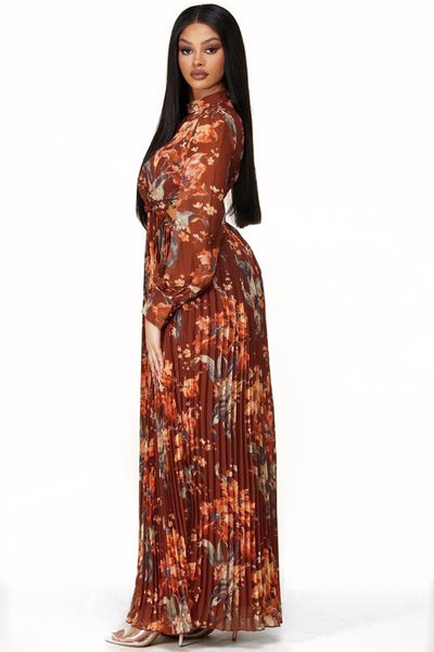 Autumn Flower Maxi Dress Marie et L'armoire Autumn Flower Maxi Dress Marie et L'armoire