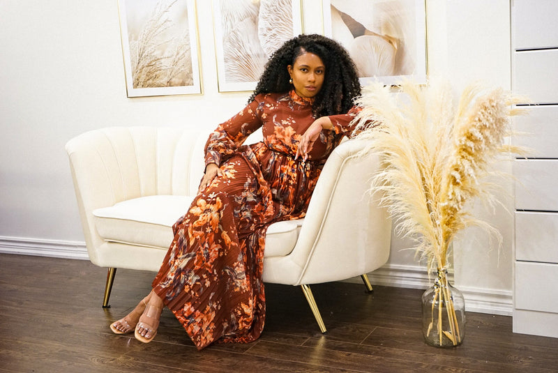 Autumn Flower Maxi Dress Marie et L'armoire Autumn Flower Maxi Dress Marie et L'armoire